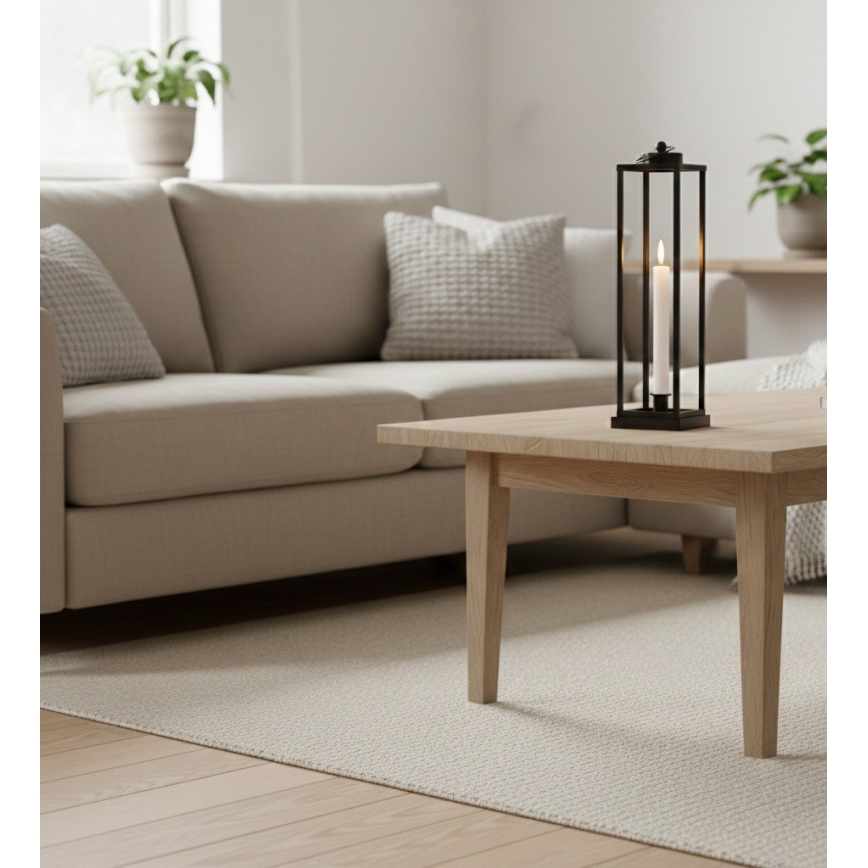 Lanterne décorative HALL 34 cm noire
