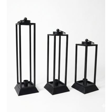 Lanterne décorative HALL 34 cm noire
