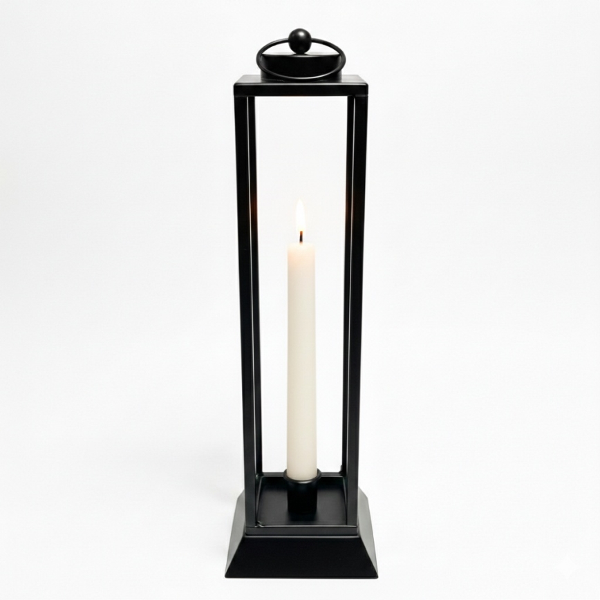 Lanterne décorative HALL 34 cm noire