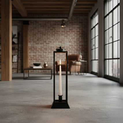 Lanterne décorative HALL 39,5 cm noire