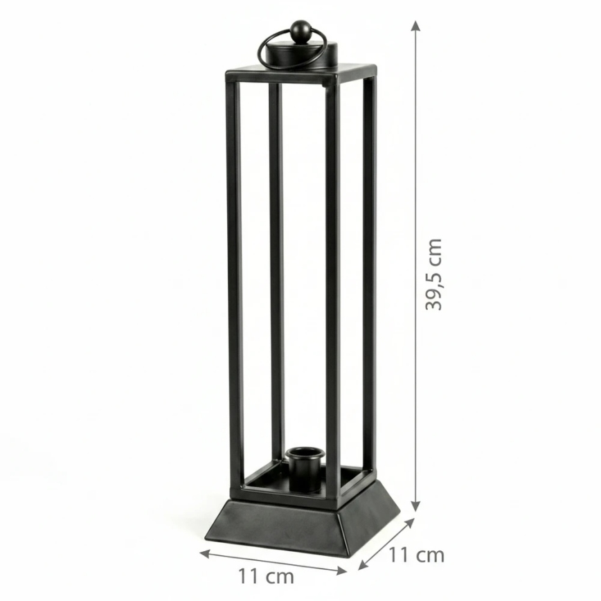 Lanterne décorative HALL 39,5 cm noire