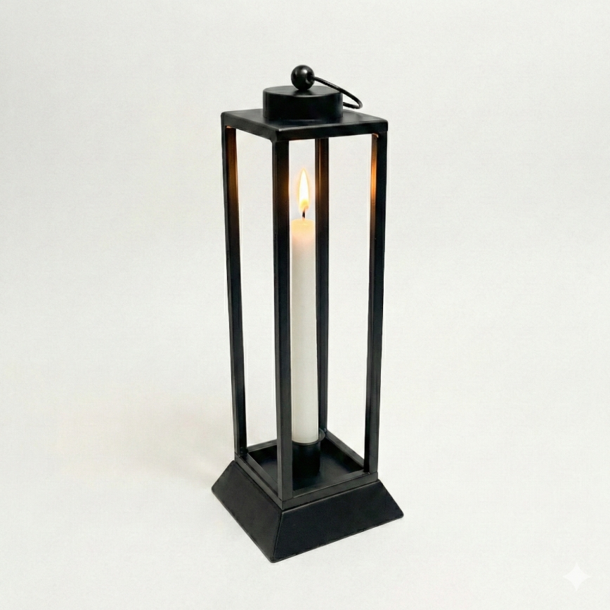 Lanterne décorative HALL 45,5 cm noire