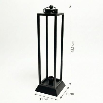 Lanterne décorative HALL 45,5 cm noire