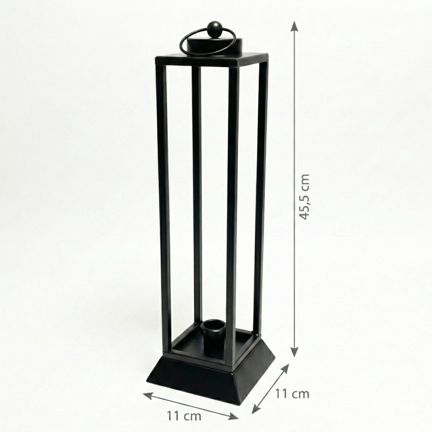 Lanterne décorative HALL 45,5 cm noire