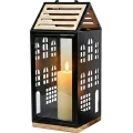 Lanterne décorative HOME 34,5 cm noire/beige