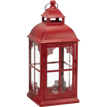 Lanterne décorative REDY 30,5 cm rouge