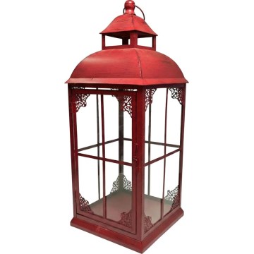 Lanterne décorative REDY 56 cm rouge