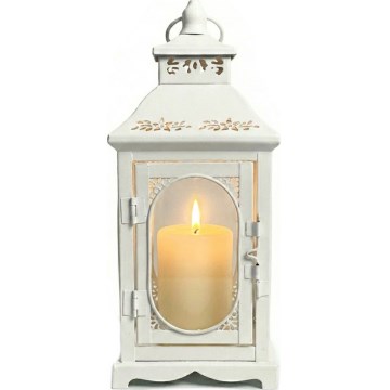 Lanterne décorative ROSEHILL 27,5 cm blanche