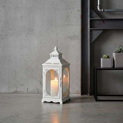 Lanterne décorative ROSEHILL 27,5 cm blanche