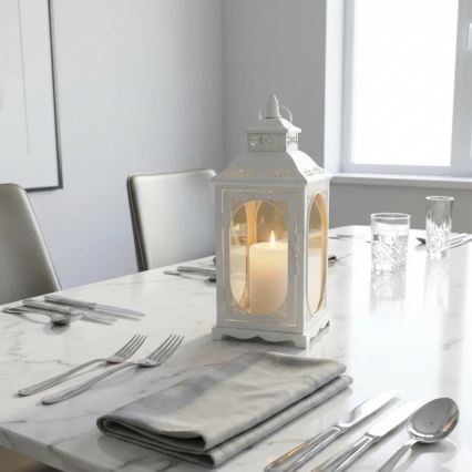 Lanterne décorative ROSEHILL 27,5 cm blanche