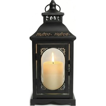 Lanterne décorative ROSEHILL 27,5 cm noire