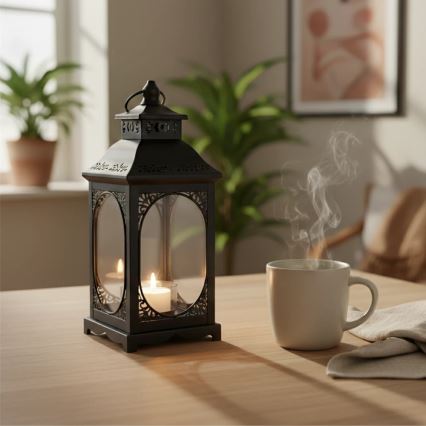 Lanterne décorative ROSEHILL 27,5 cm noire