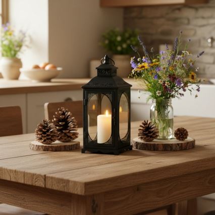 Lanterne décorative ROSEHILL 27,5 cm noire