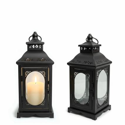 Lanterne décorative ROSEHILL 27,5 cm noire