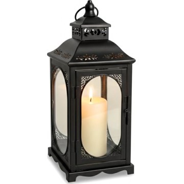 Lanterne décorative ROSEHILL 40 cm noire