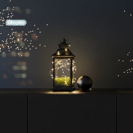 Lanterne décorative ROSEHILL 40 cm noire