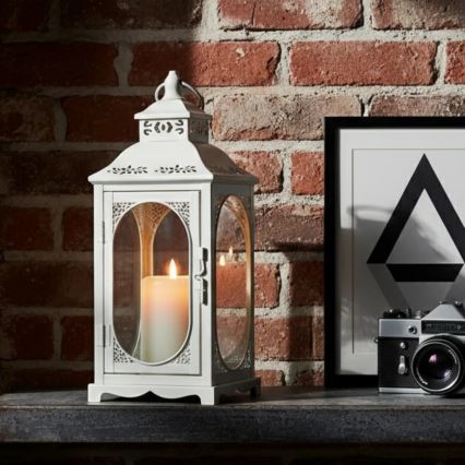 Lanterne décorative ROSEHILL 54,5 cm blanche