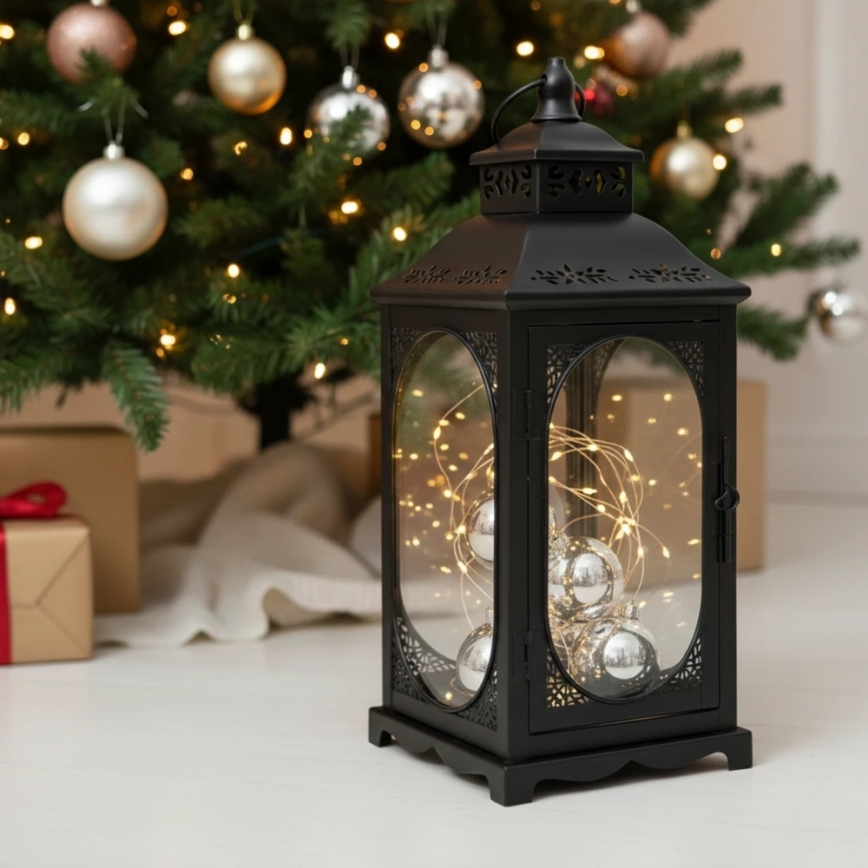 Lanterne décorative ROSEHILL 54,5 cm noire