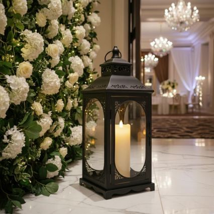 Lanterne décorative ROSEHILL 54,5 cm noire