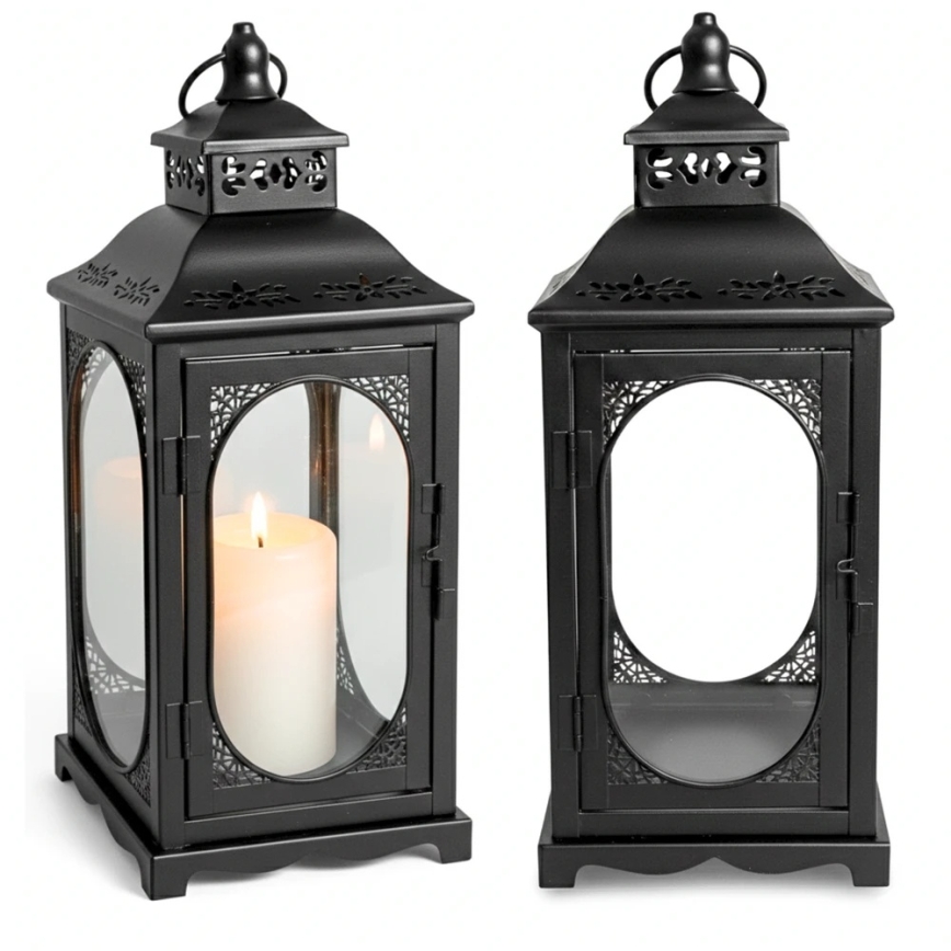 Lanterne décorative ROSEHILL 54,5 cm noire