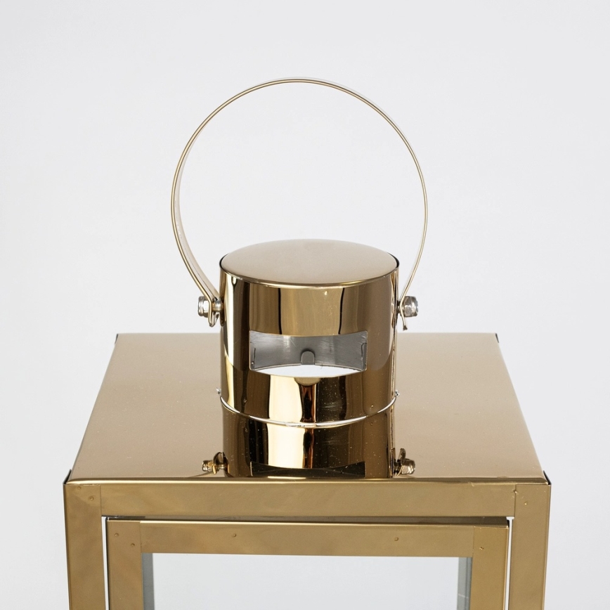 Lanterne décorative TOWER 29 cm dorée