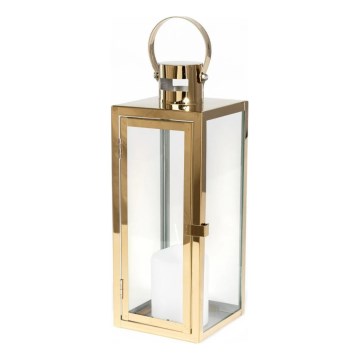 Lanterne décorative TOWER 63 cm dorée