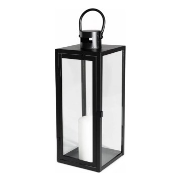 Lanterne décorative TOWER 63 cm noire