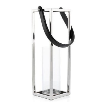 Lanterne LAMPION 46 cm chrome brillant/noir