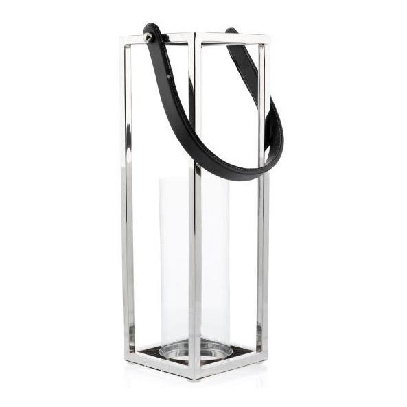 Lanterne LAMPION 46 cm chrome brillant/noir