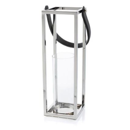 Lanterne LAMPION 46 cm chrome brillant/noir