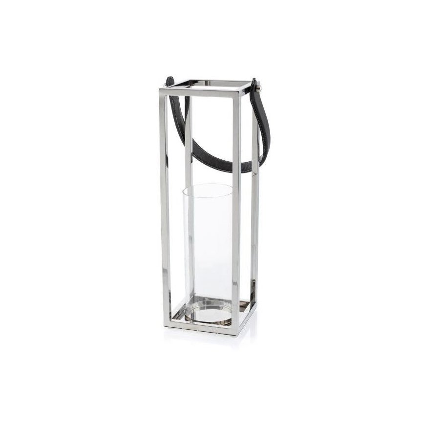 Lanterne LAMPION 46 cm chrome brillant/noir