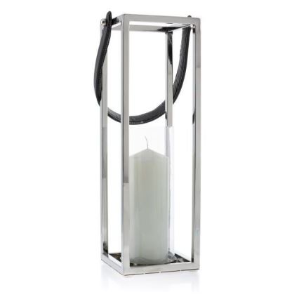 Lanterne LAMPION 46 cm chrome brillant/noir
