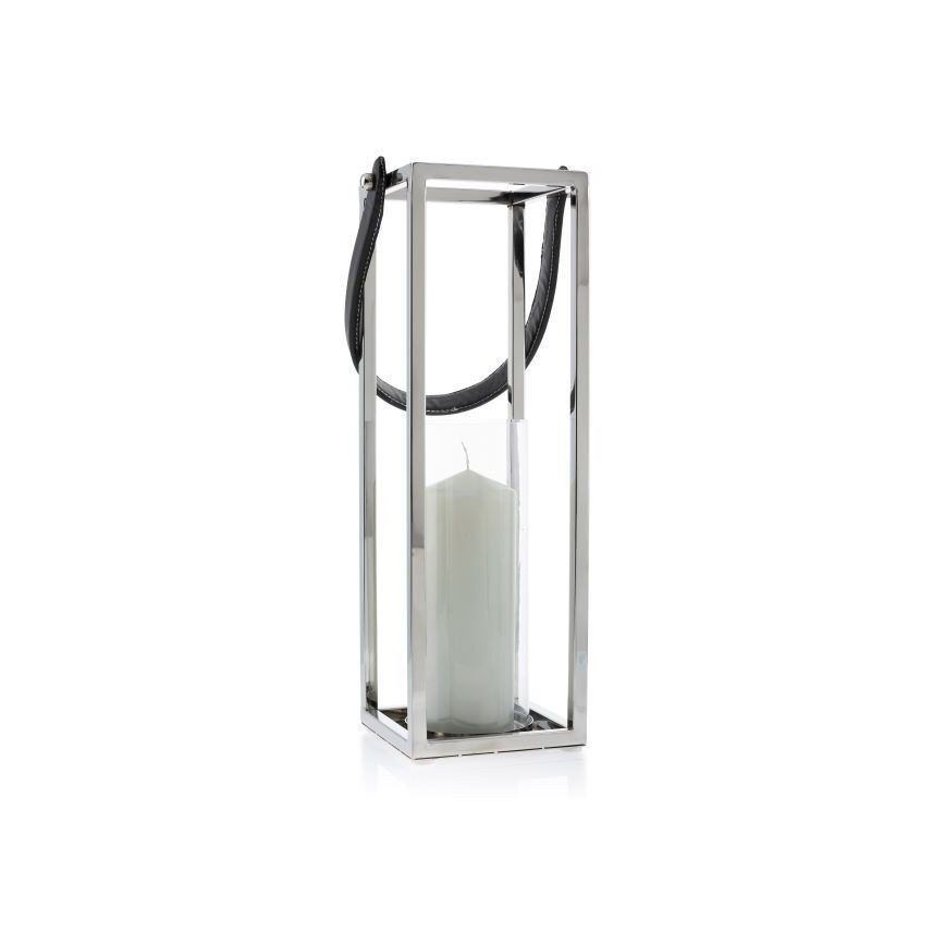 Lanterne LAMPION 46 cm chrome brillant/noir