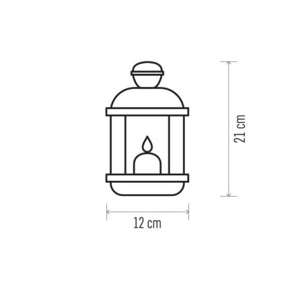 Lanterne LED décorative VINTAGE 1xLED/1,5W/3xAA