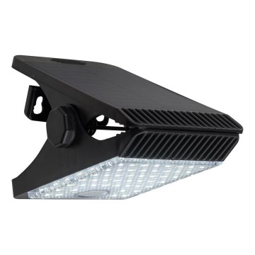 Lanterne solaire LED avec détecteur de mouvement et crépuscule CLIPS LED/4W/1200 mAh 3,7V IP44 noir