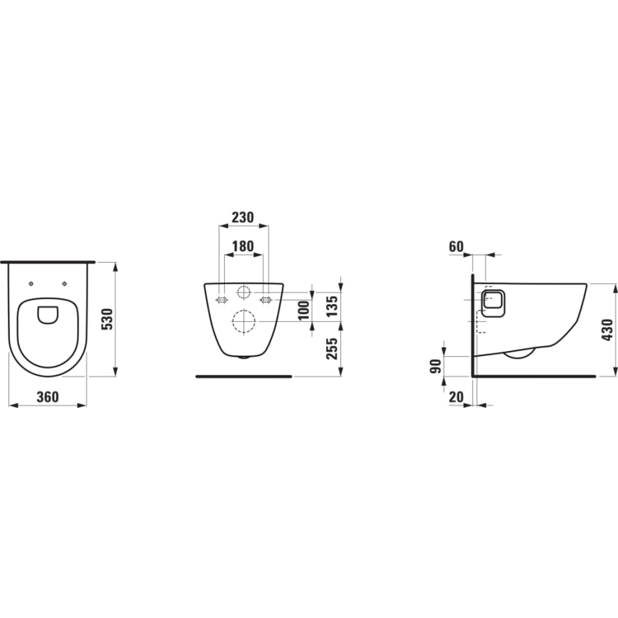 LAUFEN H8209640000001 - WC suspendu PRO céramique/blanc