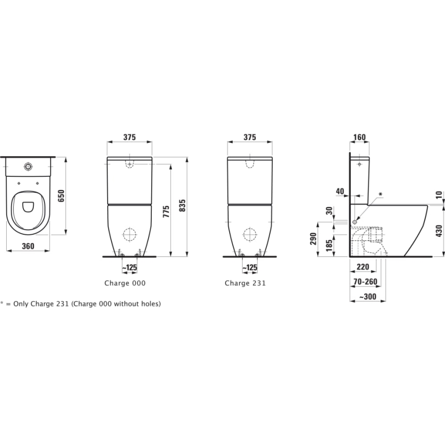 LAUFEN H8259624000001 - Cuvette des toilettes PRO céramique/blanc