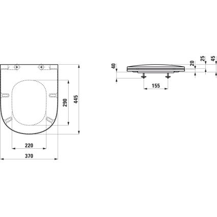 LAUFEN H8910830000001 - Abattant de toilettes SoftClose LUA duroplast/blanc