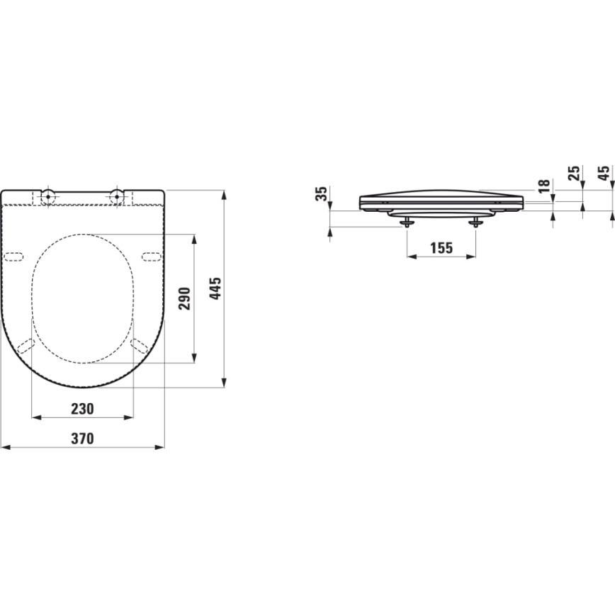 LAUFEN H8989650000001 - Siège de toilette PRO en duroplast/blanc