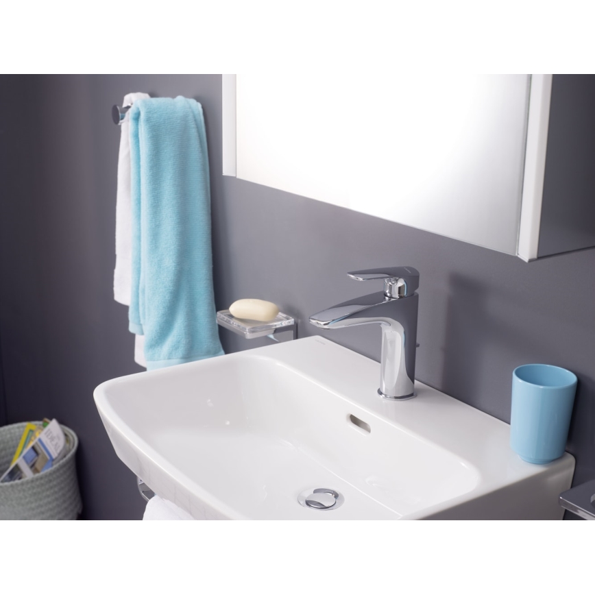 LAUFEN HF500701100000 - Robinet de lavabo + bonde avec trop-plein LAURIN 16,2 cm chrome brillant