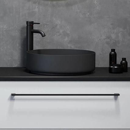 Lavabo à poser sur plan LJORDAL Ø 40 cm acier/noir