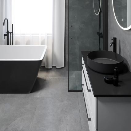 Lavabo à poser sur plan LJORDAL Ø 40 cm acier/noir