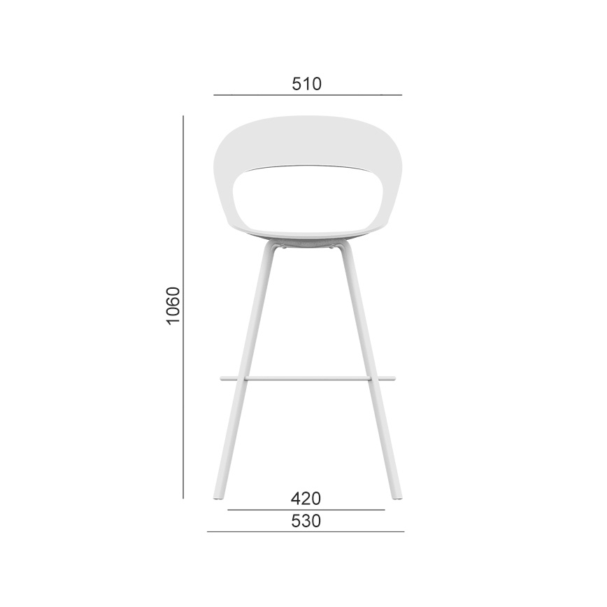 LD Seating - Tabouret de bar LOTUS marron/noir