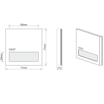 LDST AL-01-CB-BC5 - Luminaire d'escalier LED ALEX 5xLED/1,2W/230V noir brillant