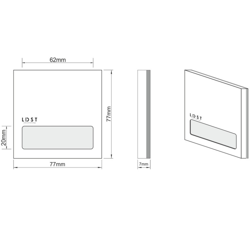 LDST AL-01-CB-BC5 - Luminaire d'escalier LED ALEX 5xLED/1,2W/230V noir brillant