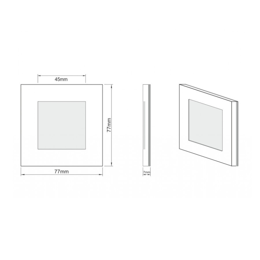 LDST AN-01-SZ-BZ9 - Luminaire d'escalier LED ANGEL 9xLED/1,2W/230V or 6500K