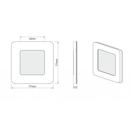 LDST DI-01-SC-BZ9 - Luminaire d'escalier LED DIANA 9xLED/1,2W/230V mat noir