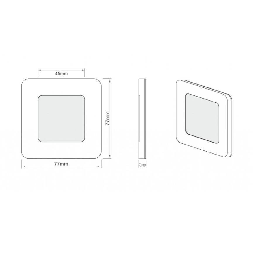 LDST DI-01-SC-BZ9 - Luminaire d'escalier LED DIANA 9xLED/1,2W/230V mat noir