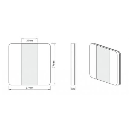 LDST DU-01-SC-BC10 - Luminaire d'escalier LED DUO mat noir 3500K