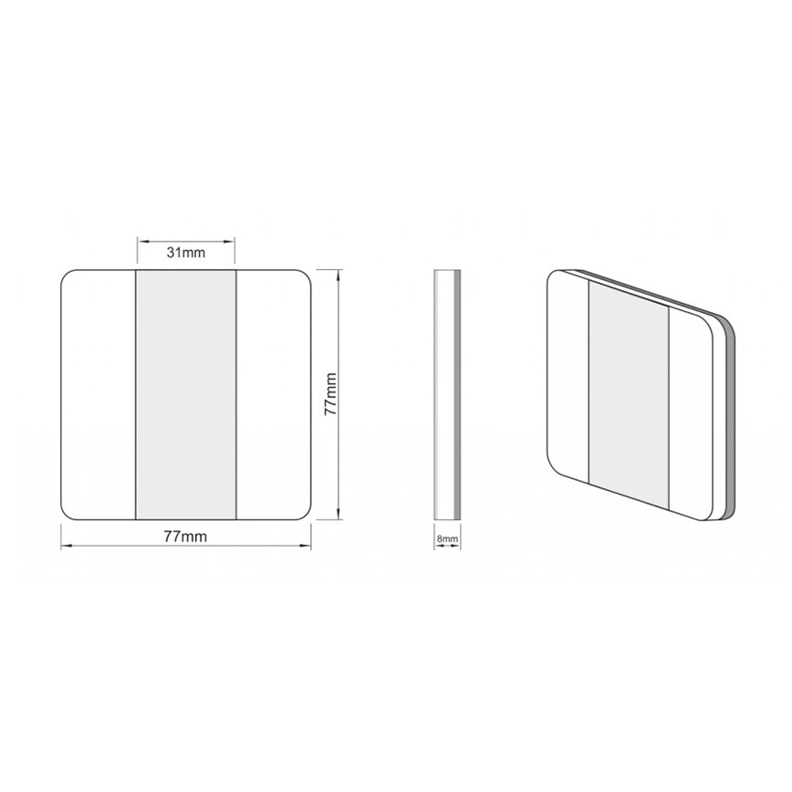 LDST DU-01-SC-BC10 - Luminaire d'escalier LED DUO mat noir 3500K